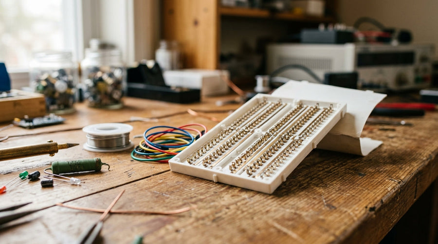 How a breadboard is wired inside