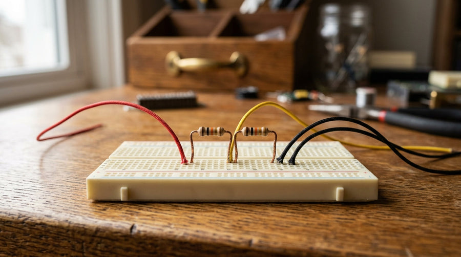 The voltage divider: two resistors, one useful trick